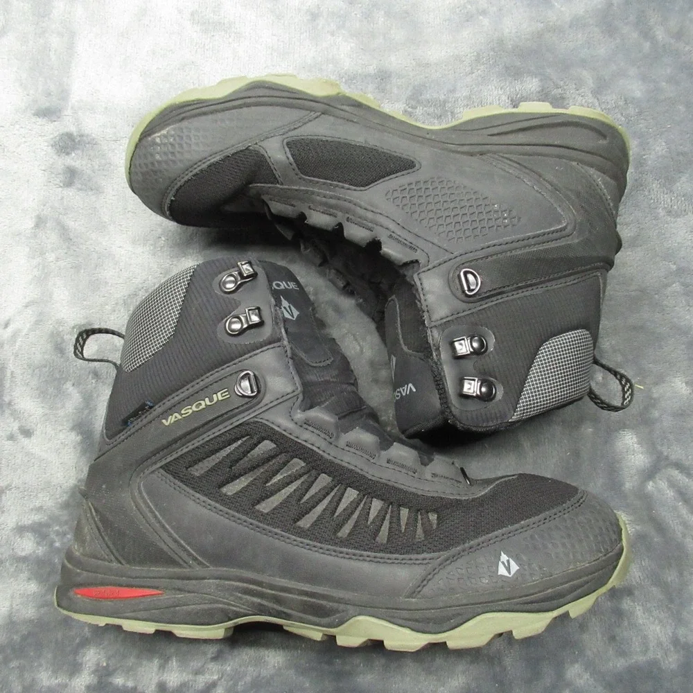 Vasque Mens Boots 9M Coldspark Black Waterproof‎ Hiking Trail Rugged Mid Lace